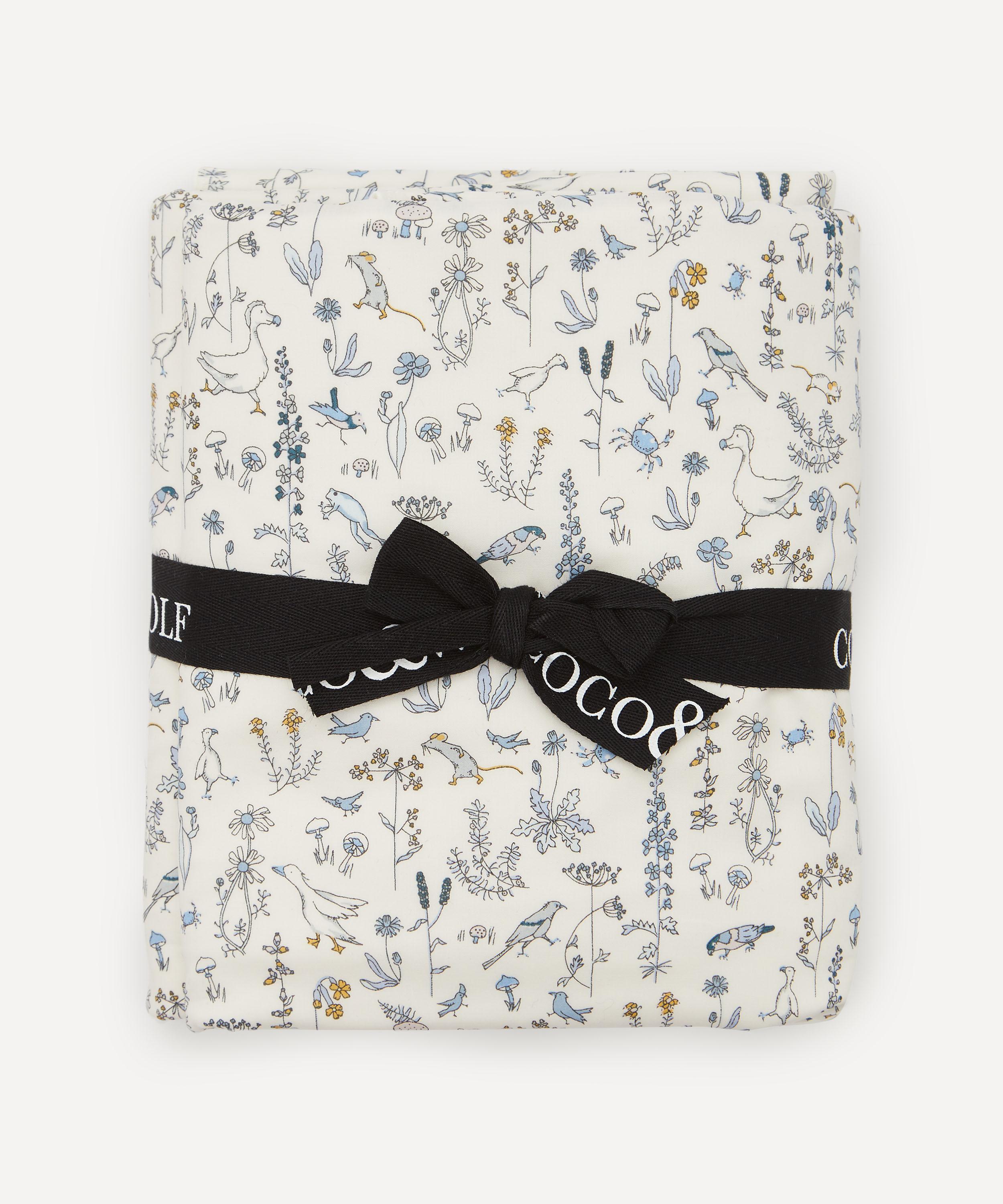 Coco & Wolf Theo Reversible Cot Bed Blanket In White