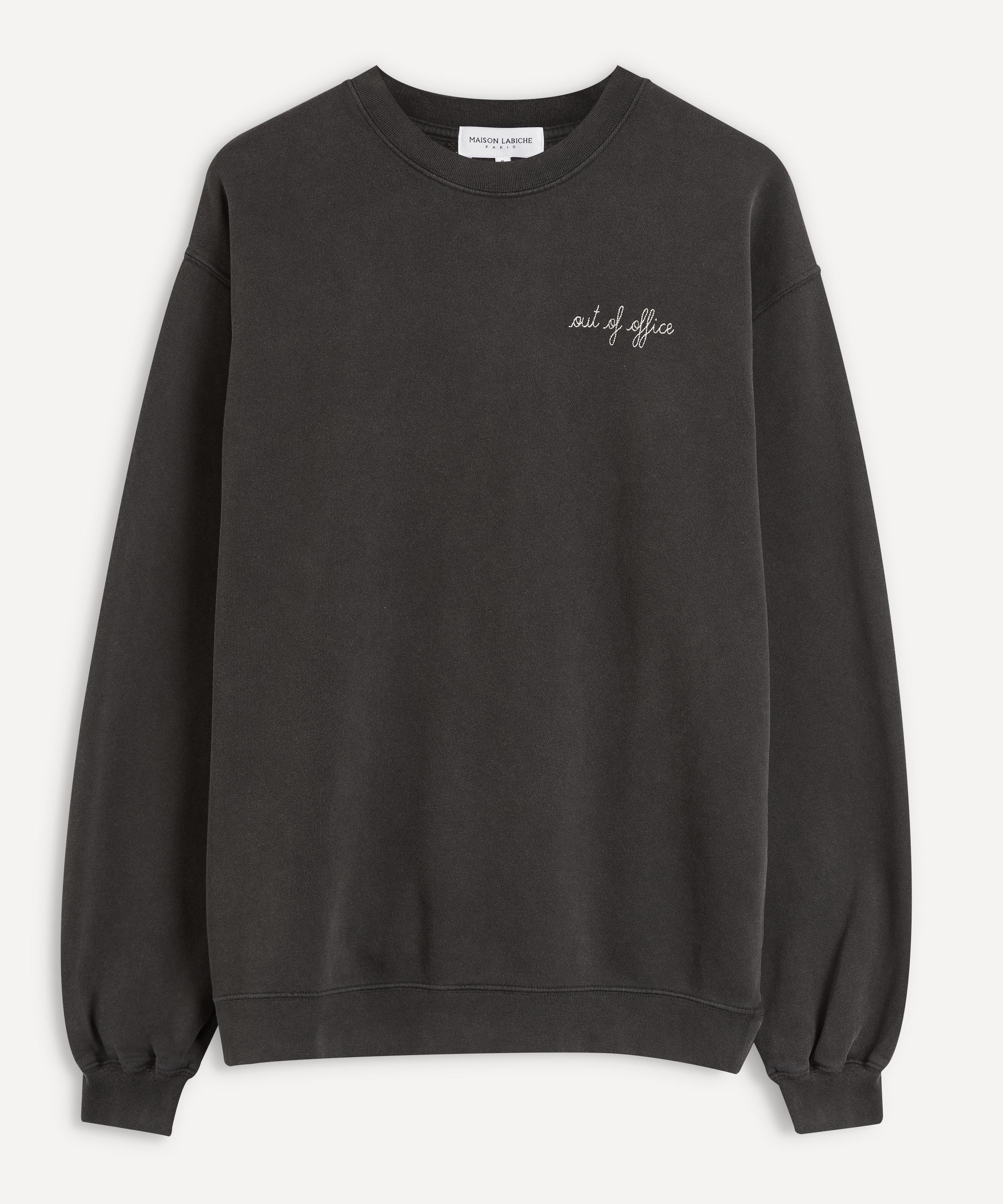Maison Labiche Out Of Office Oversized Sweater In Carbon Modesens
