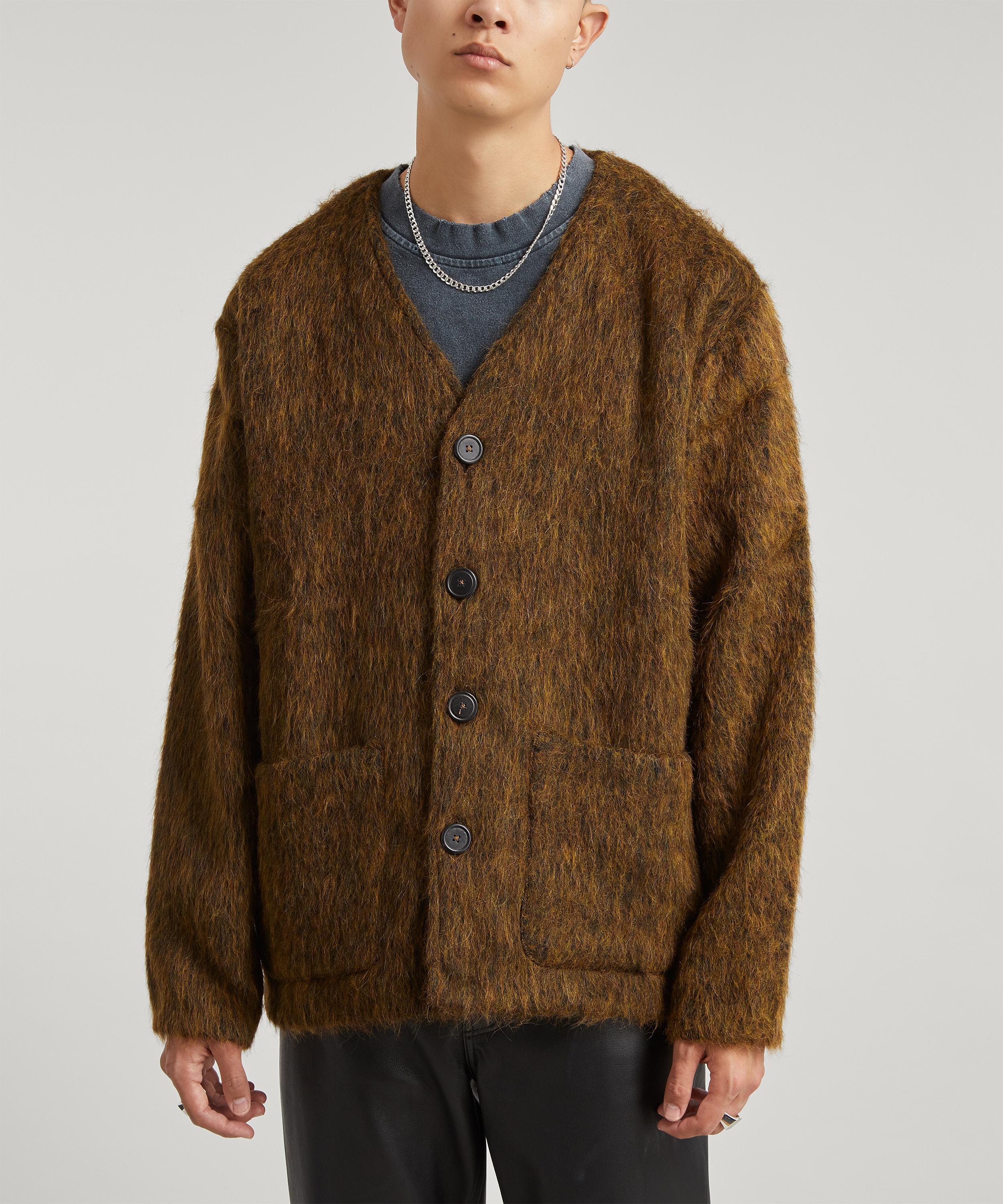 Our legacy cardigan olive melange mohair