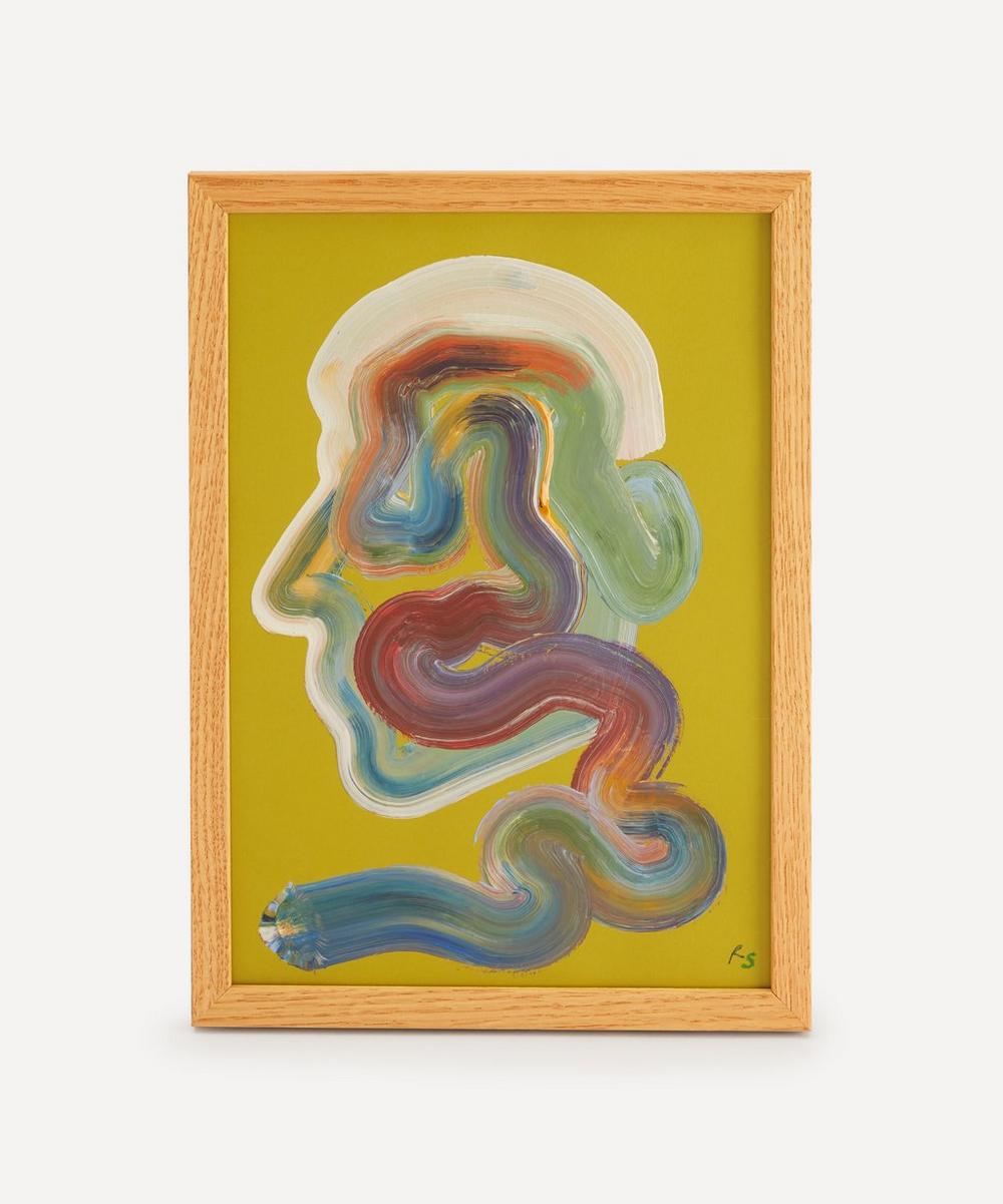 Robson Stannard - Chartreuse Face Wiggle Original Framed Painting