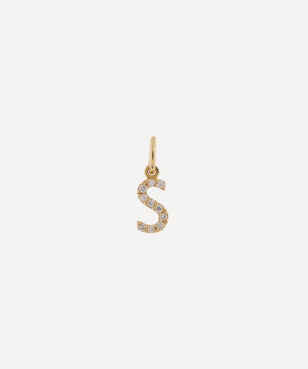 Liberty - 18ct Gold Letter S Diamond Alphabet Pendant