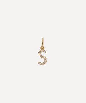 18ct Gold Letter S Diamond Alphabet Pendant
