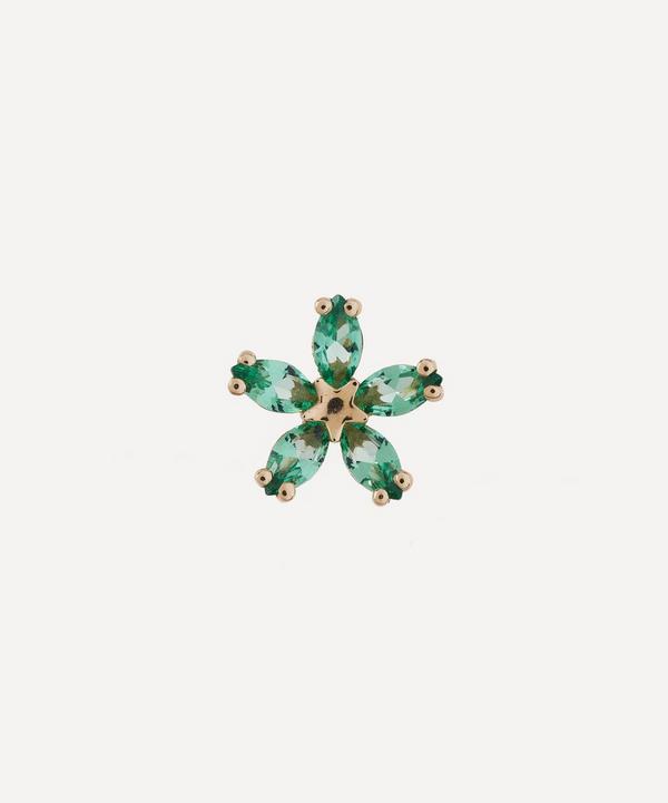 Liberty - 9ct Gold Bloomy Emerald Single Stud Earring