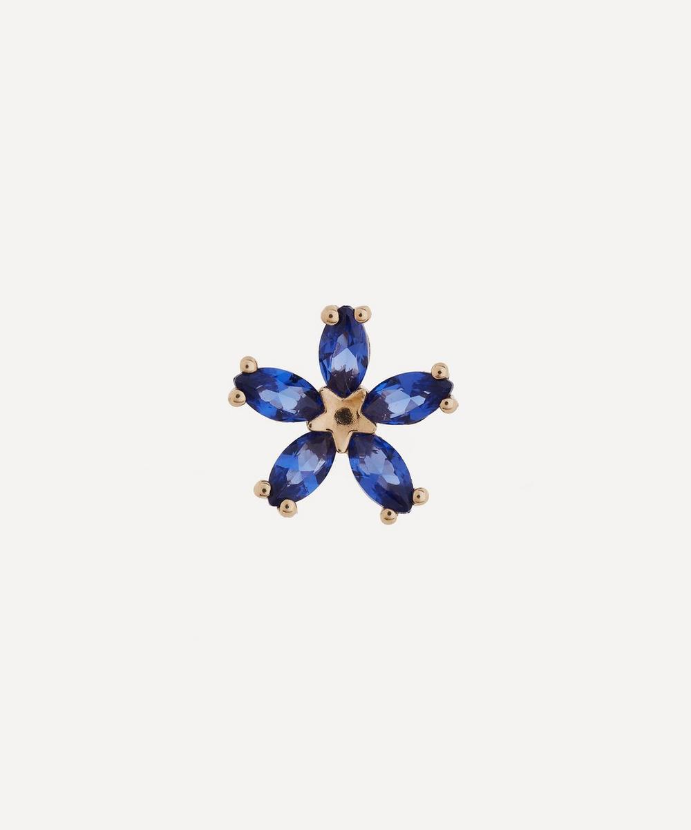 Liberty - 9ct Gold Bloomy Blue Sapphire Single Stud Earring