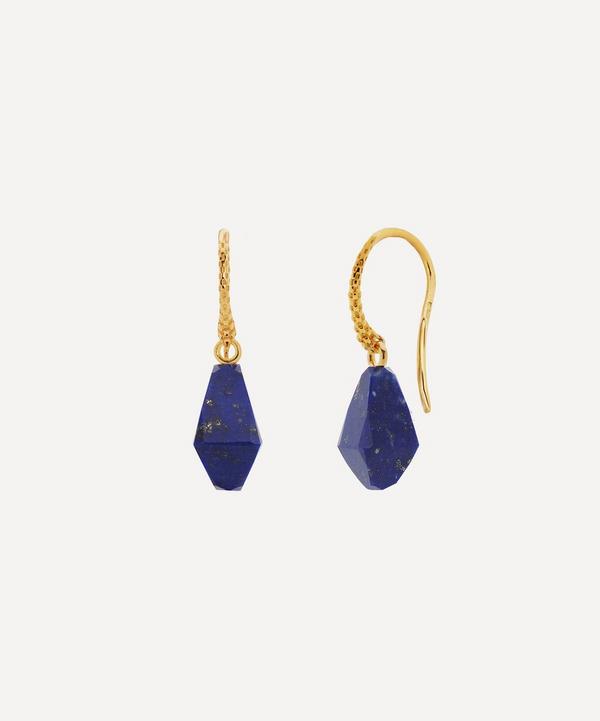 Monica Vinader - x Doina 18ct Gold Plated Vermeil Silver Lapis Wire Drop Earrings