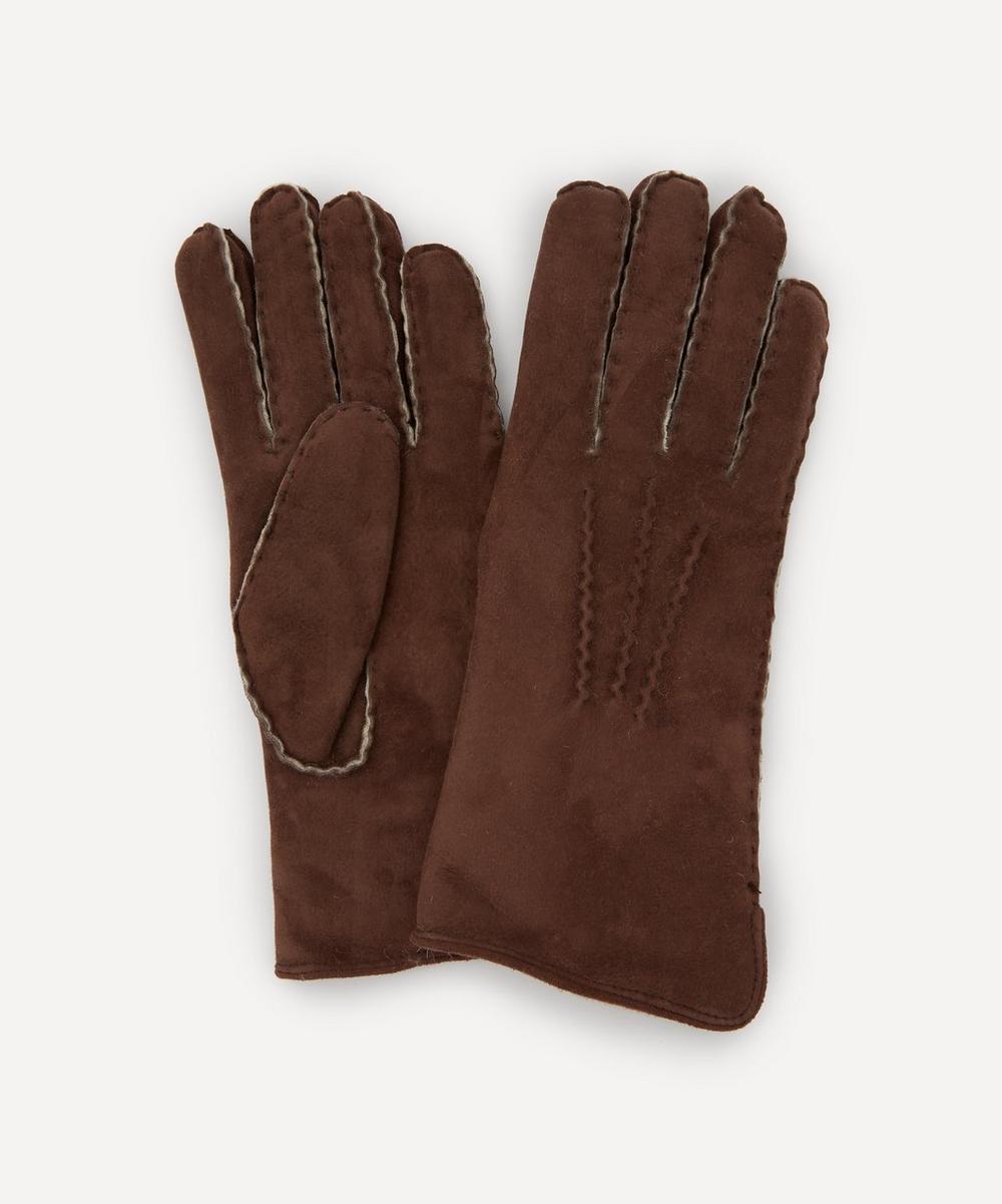 Dents Hannah Lambskin Gloves In Mahogany