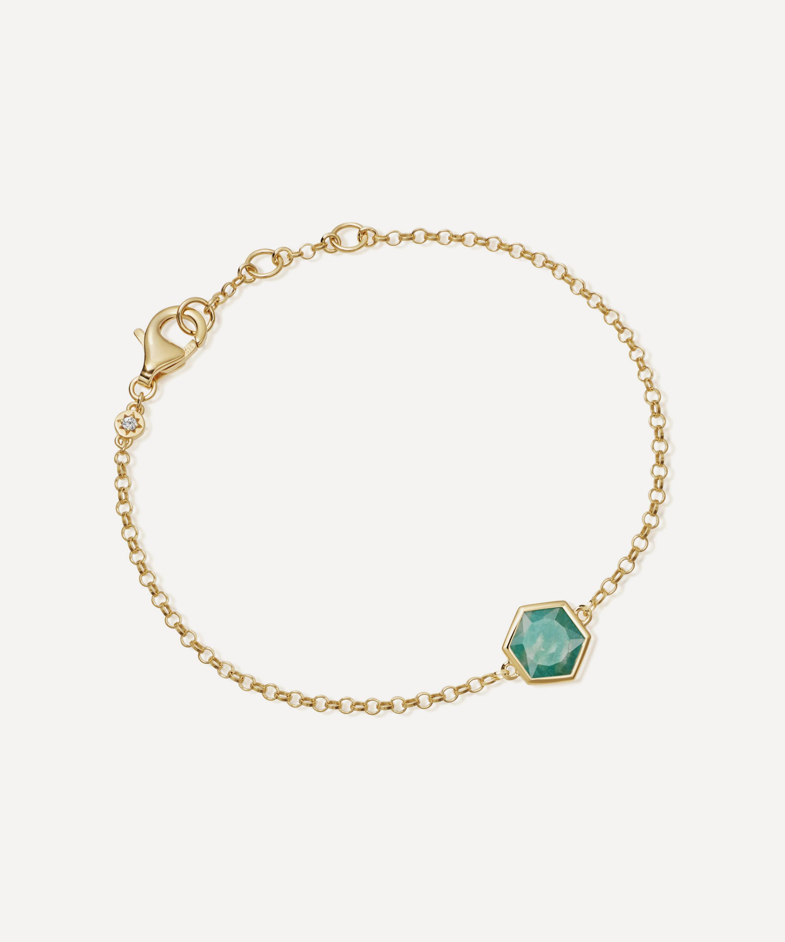 Astley Clarke 18ct Gold Plated Vermeil Silver Deco Amazonite Bracelet