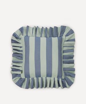 Camelot Stripe Jacquard Frill Cushion
