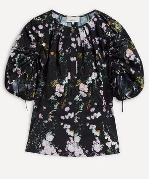 Puffed Floral Blouse