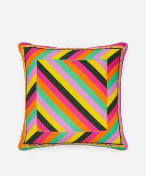 Rainbow Placement Silk-Cotton Cushion