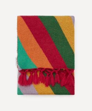 Bright Stripe Knitted Throw