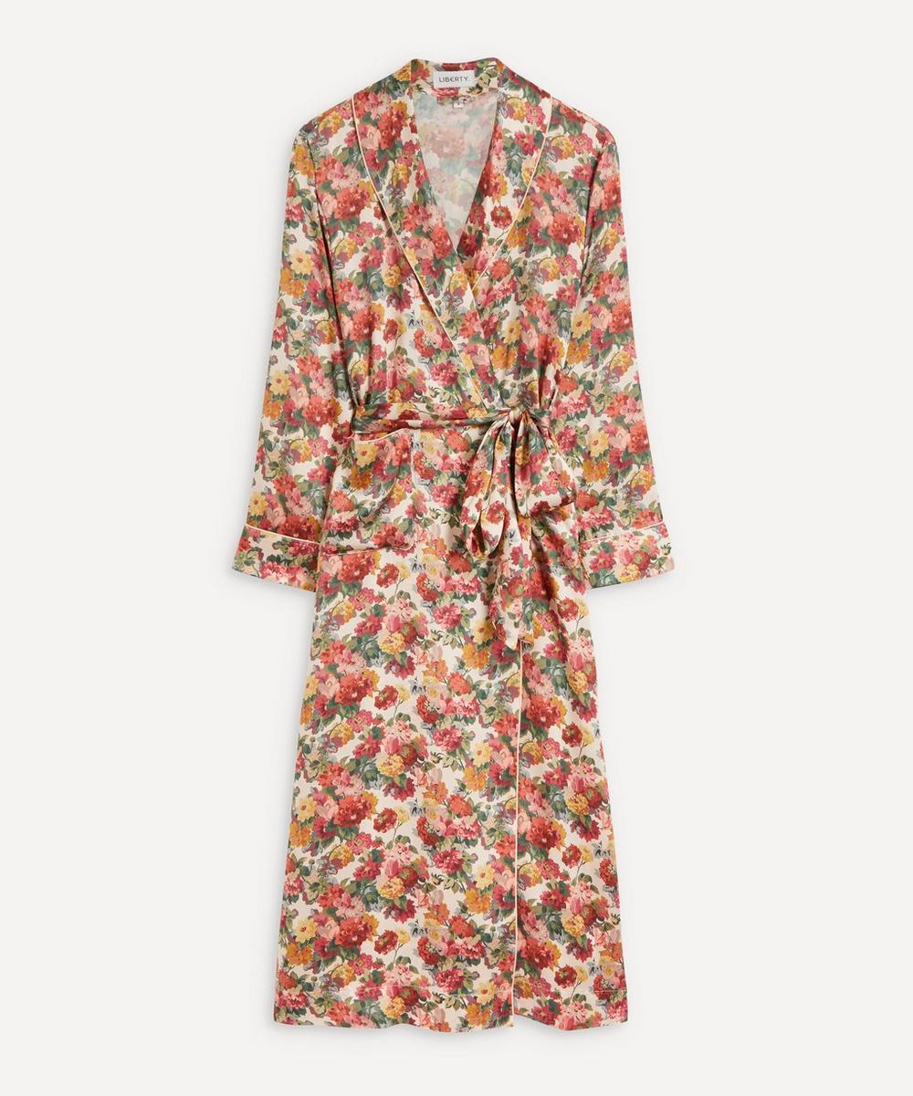 Liberty - Chatsworth Bloom Silk Satin Long Robe