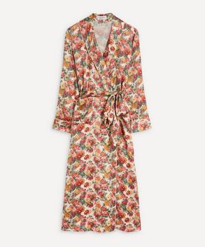 Chatsworth Bloom Silk Satin Long Robe