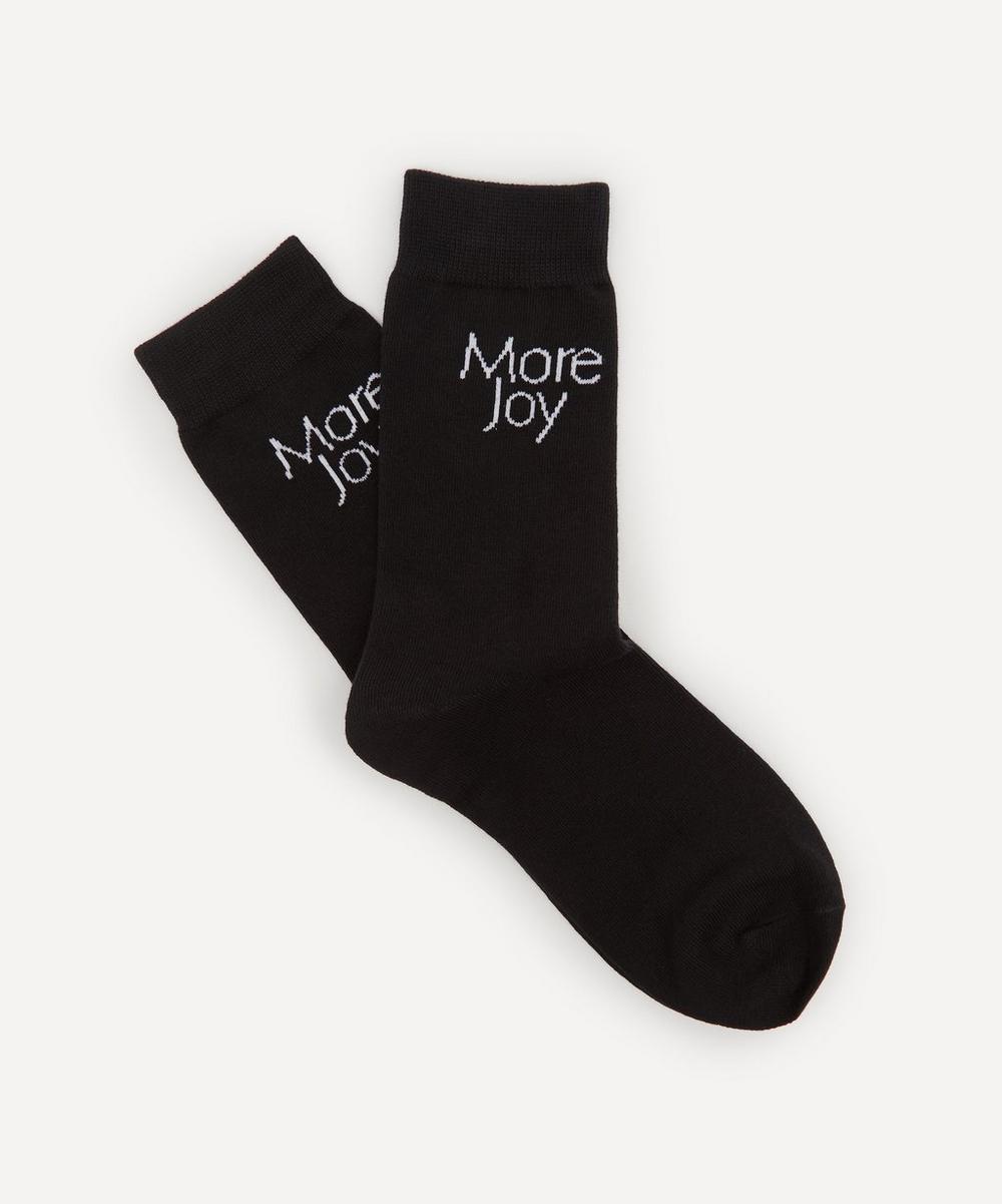 More Joy By Christopher Kane More Joy Cotton Socks In Black