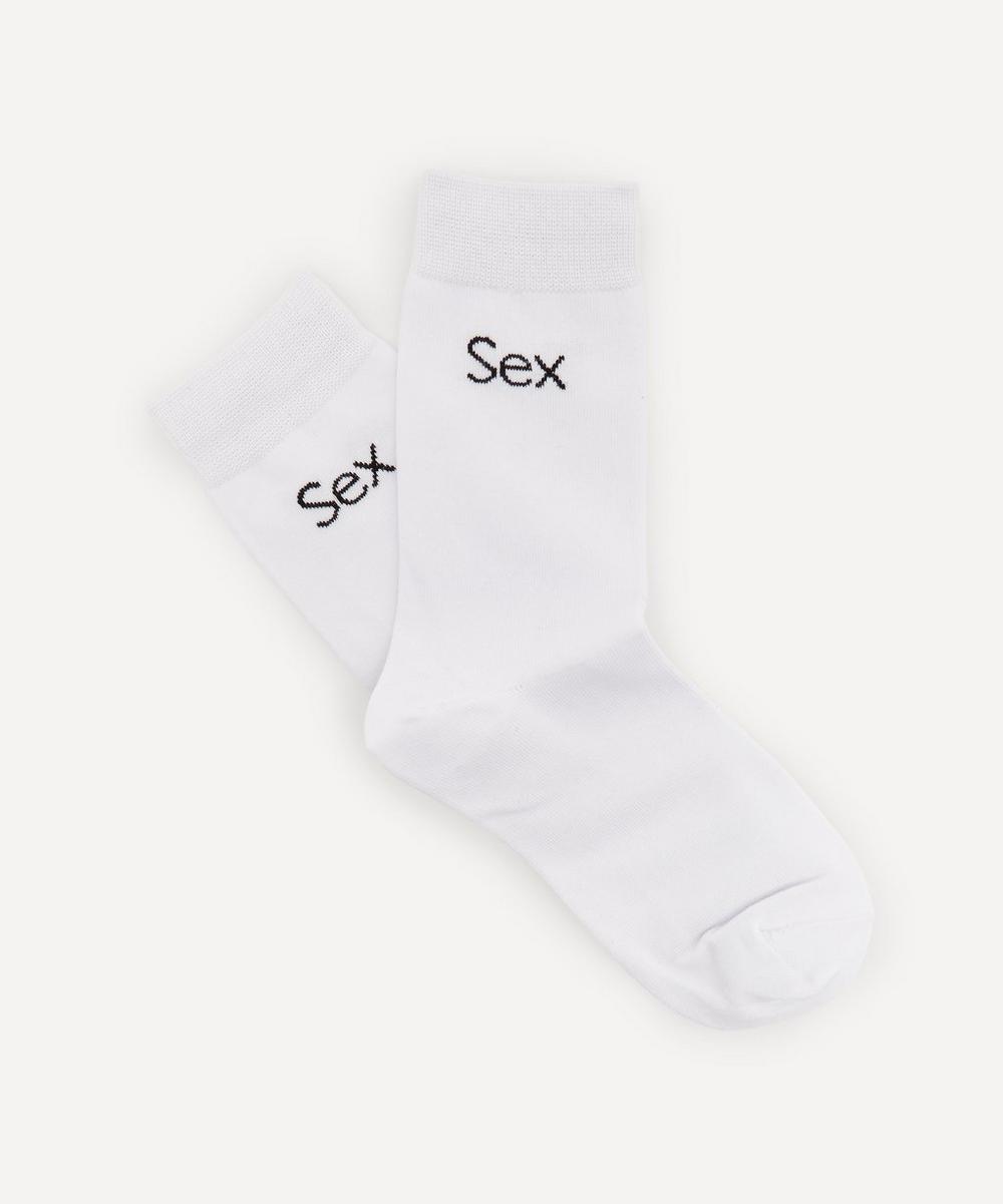 More Joy By Christopher Kane Sex Cotton Socks In White