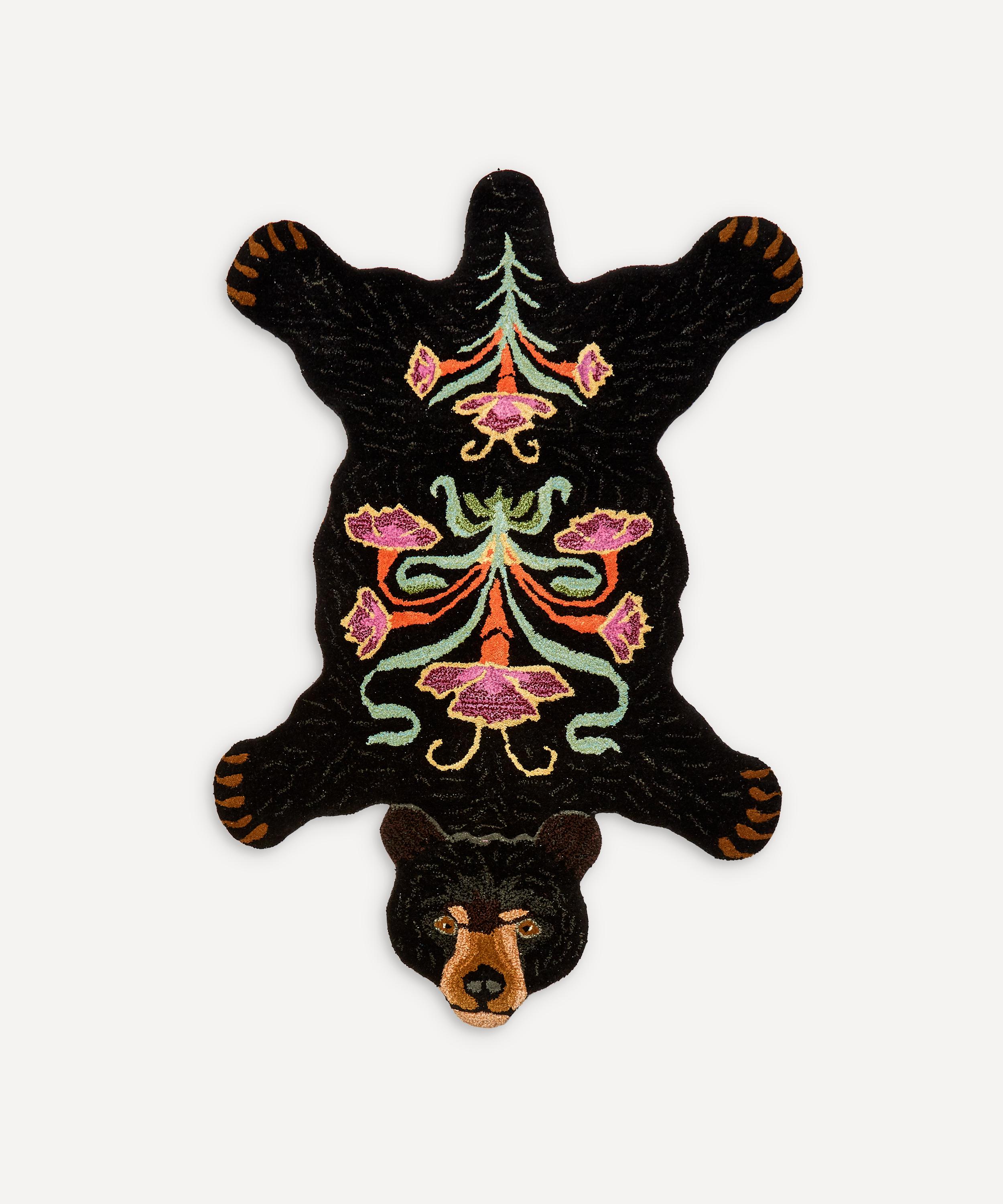 Doing Goods Large Blooming Black Bear Rug