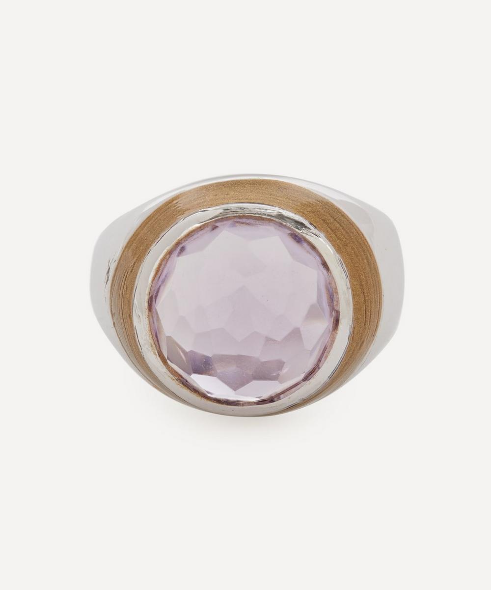 Adore Adorn Rose Gold-plated Rouge Ruby And Rose Enamel Ring
