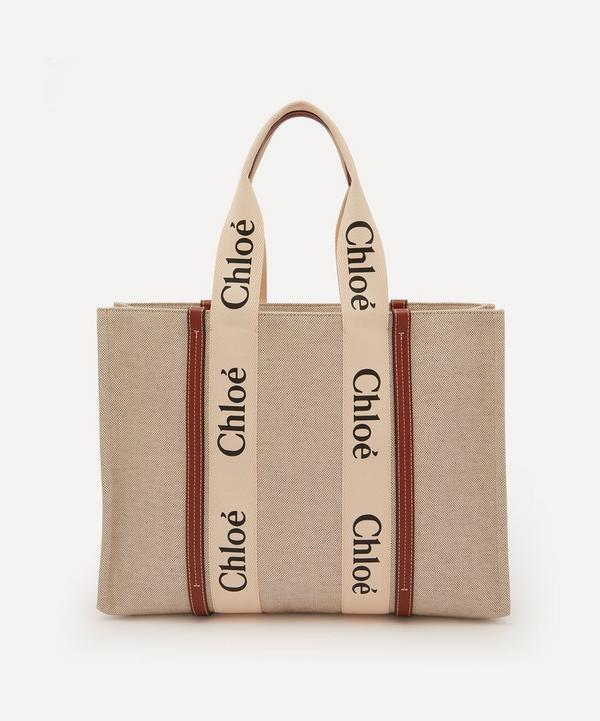 Chloé - Woody Large Cotton Canvas Tote Bag