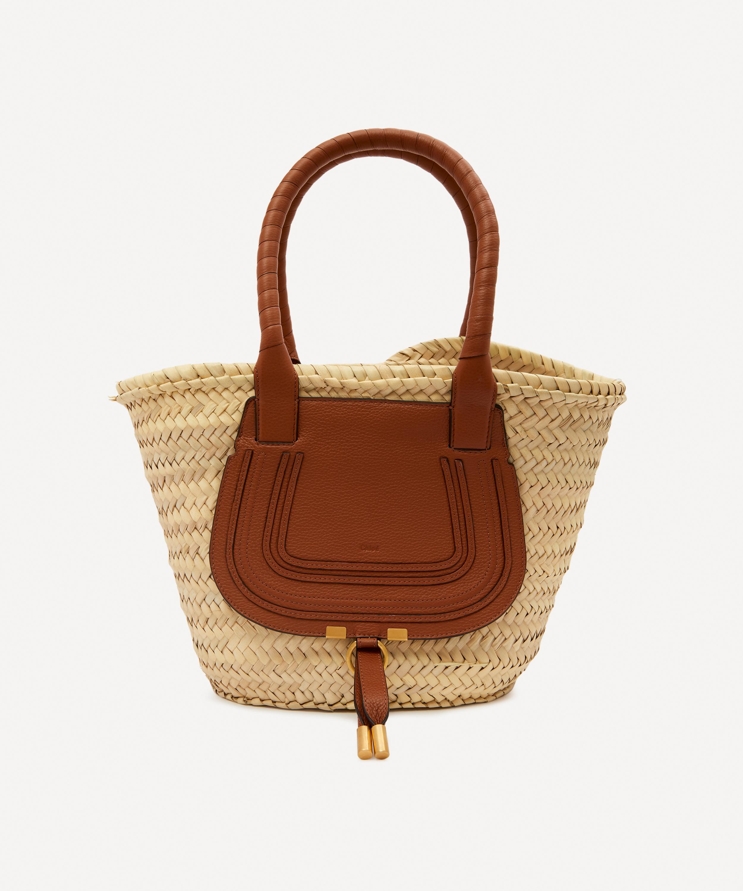Chloé Medium Marcie Basket Bag In Tan