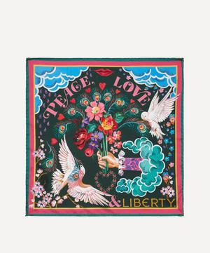 Peace, Love & Liberty 45 x 45cm Silk Twill Scarf