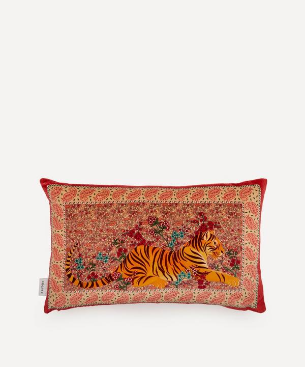 Liberty - Tiger Poppy Persia Rectangular Velvet Cushion