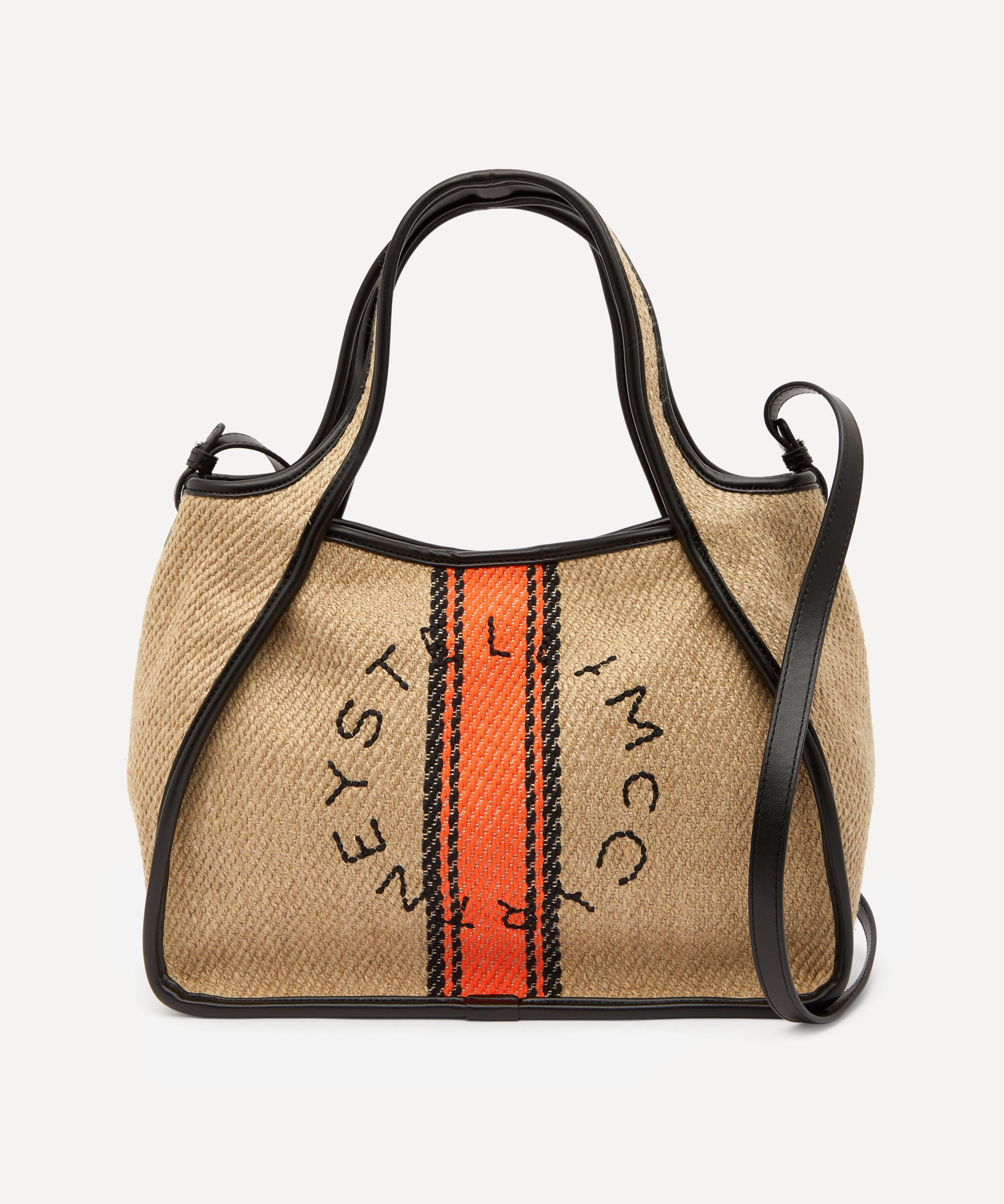 Stella Mccartney Stella Logo Linen-blend Cross-body Bag In Natural ...
