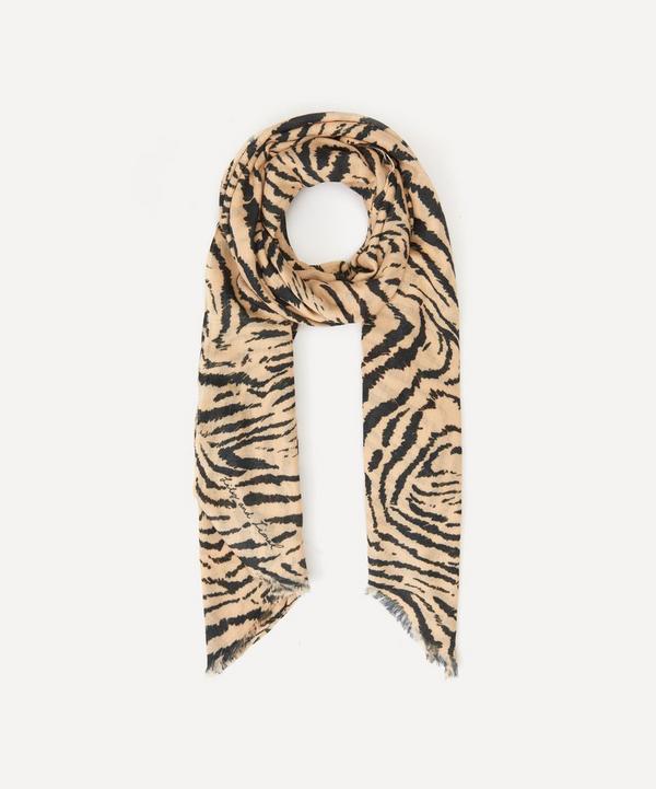 Lily and Lionel - Zebra Print Wool-Blend Scarf