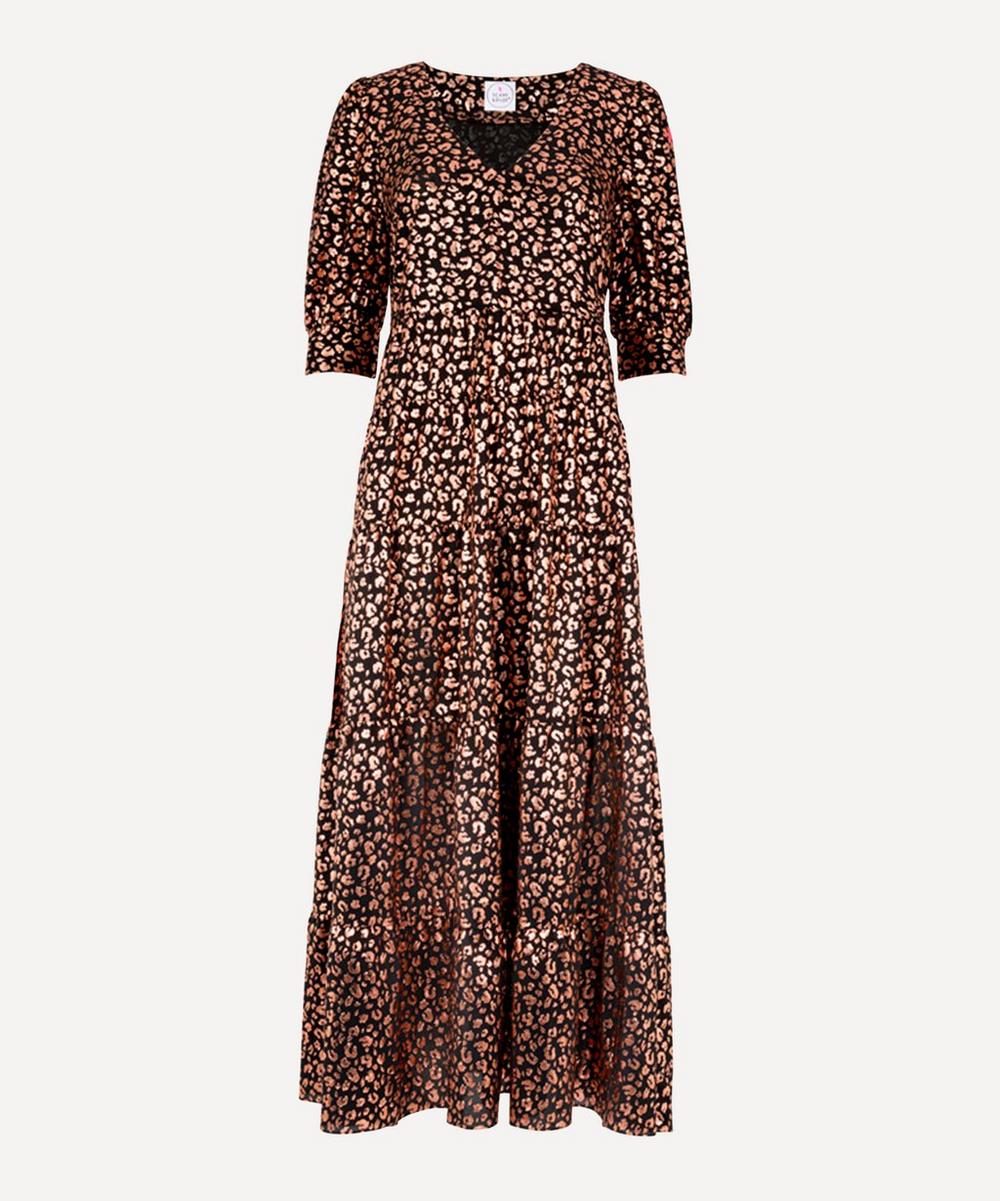 Scamp & Dude - Leopard and Lightning Bolt Print Silk Maxi-Dress image number 0