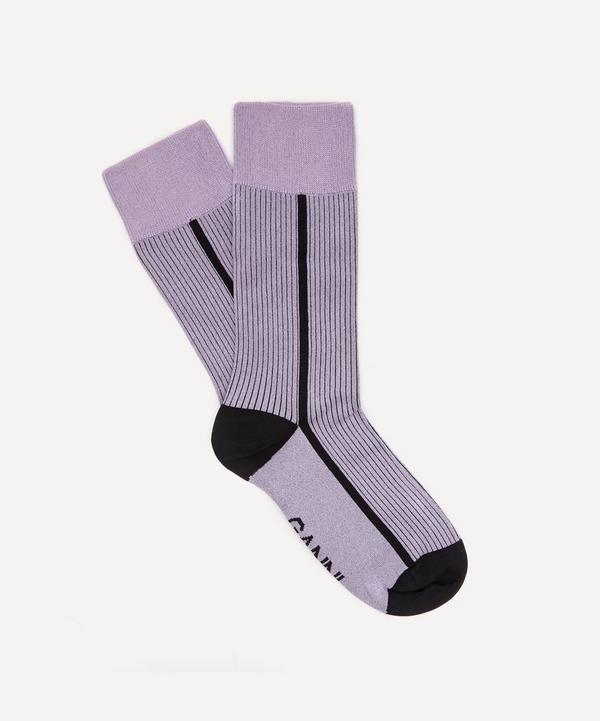 Ganni - Lurex Cotton-Blend Socks