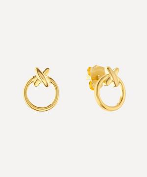 18ct Gold Plated Vermeil Silver Manacor Kiss Stud Earrings