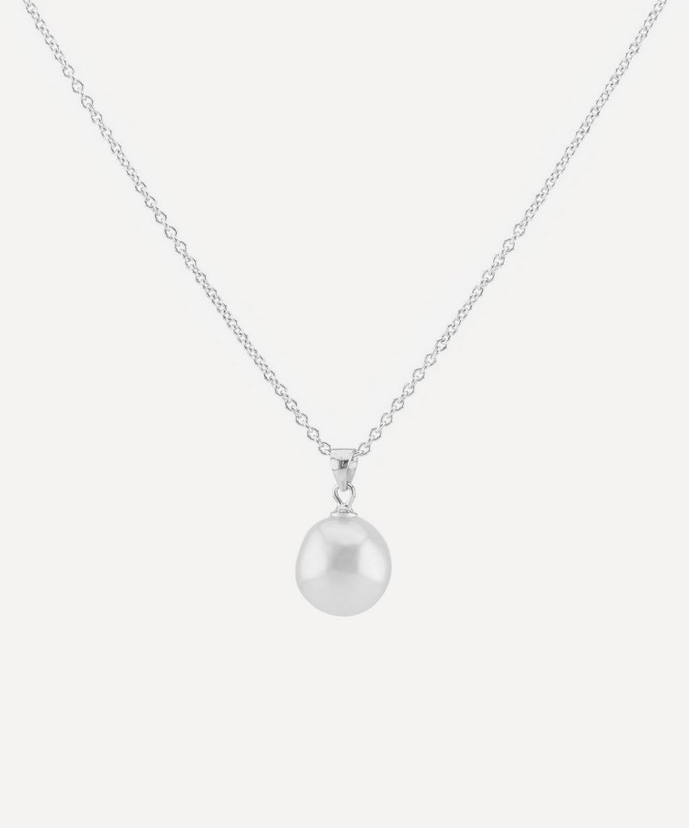 Auree - Silver Triora Baroque Pearl Pendant Necklace image number 0