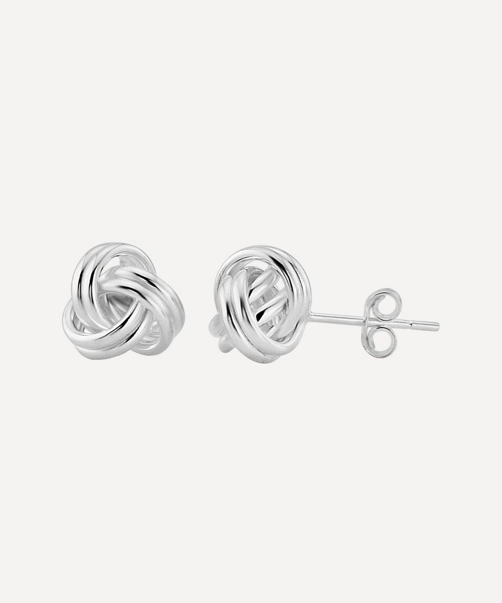 Auree - Silver Onslow Double Knot Stud Earrings