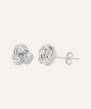 Silver Onslow Double Knot Stud Earrings
