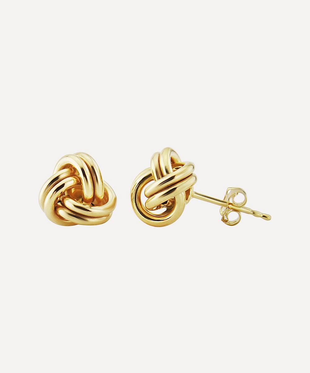 Auree - 18ct Gold Plated Vermeil Silver Onslow Double Knot Stud Earrings