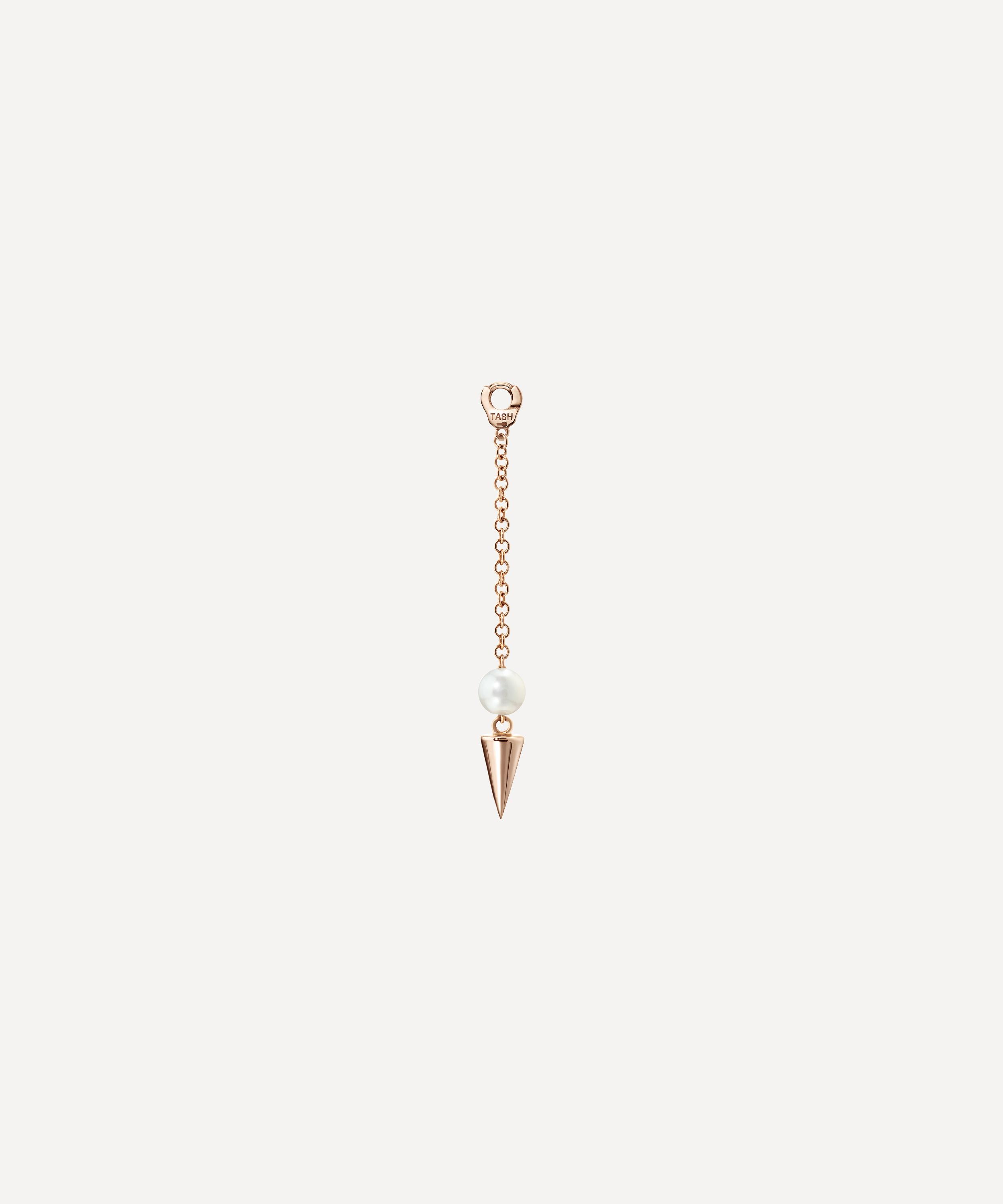 Maria Tash 14ct 20mm Pearl and Short Spike Pendulum Charm Rose Luxury Christmas Gift / Present