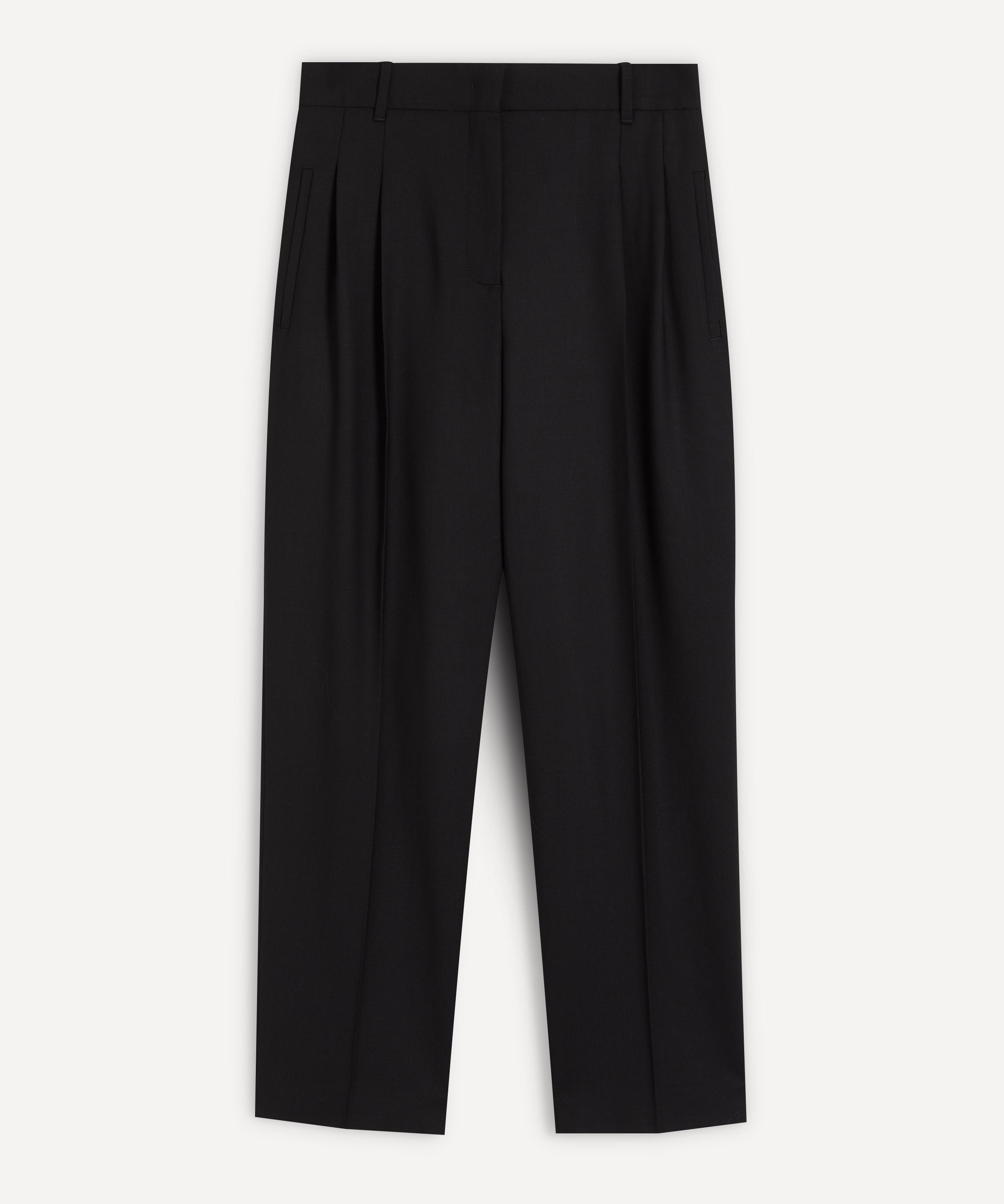 Paul Smith Tapered Wool Trousers In Black