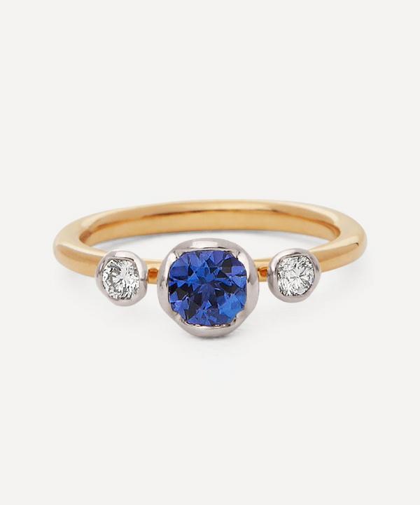Annoushka - 18ct Gold and White Gold Marguerite Tanzanite and Diamond Engagement Ring