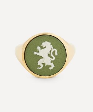 9ct Gold Wedgwood Rampant Lion Round Signet Ring