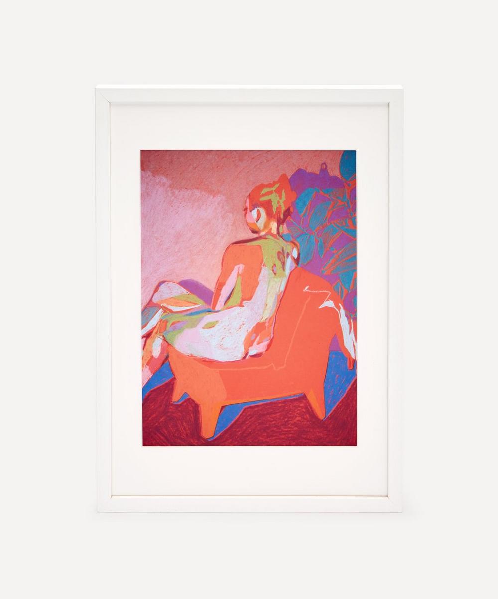 Partnership Editions Hester Finch Nude On Orange With Pink Wall Framed Giclee Print In Assorted