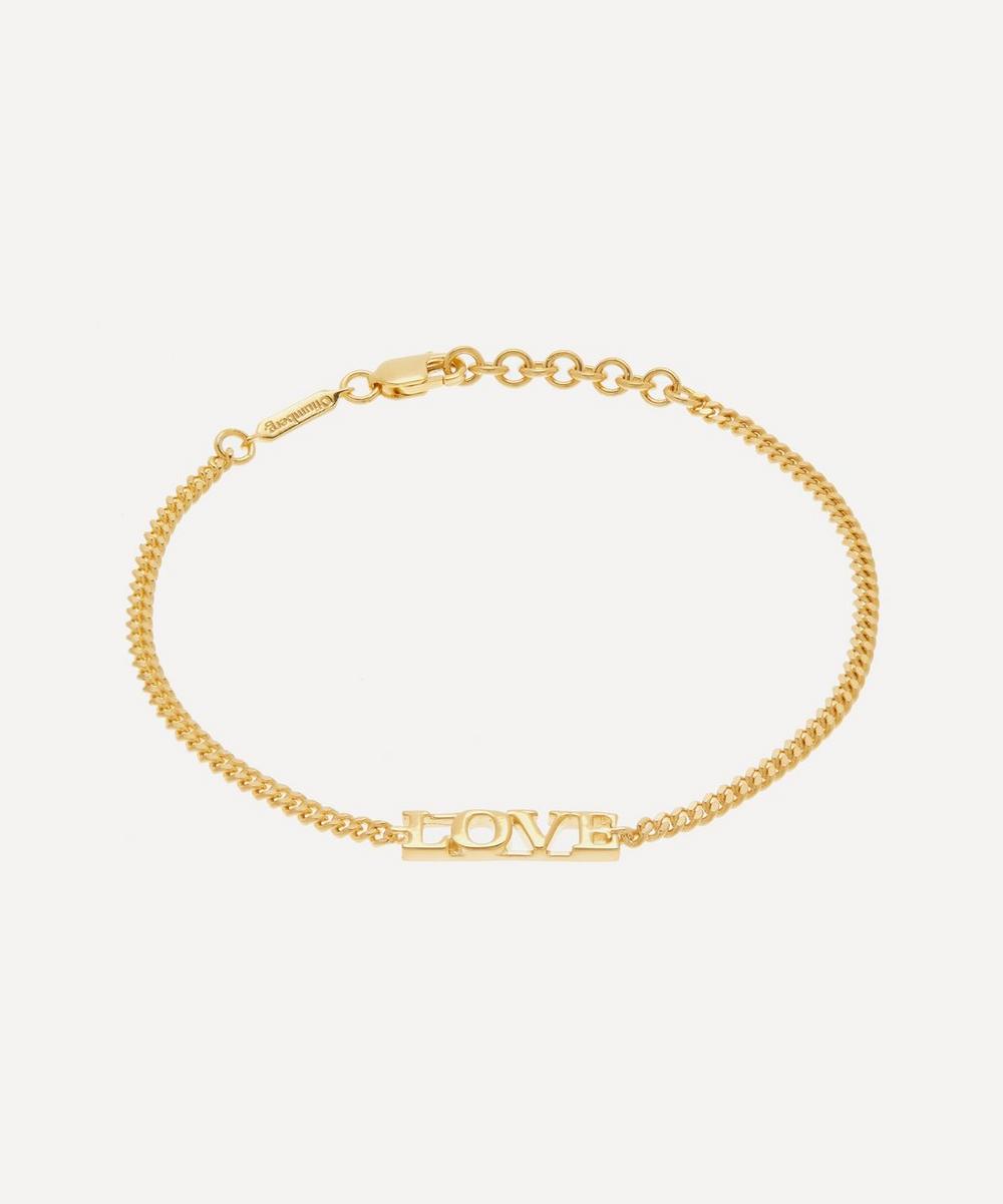 Otiumberg - 14ct Gold Plated Vermeil Silver LOVE Name Bracelet image number 0