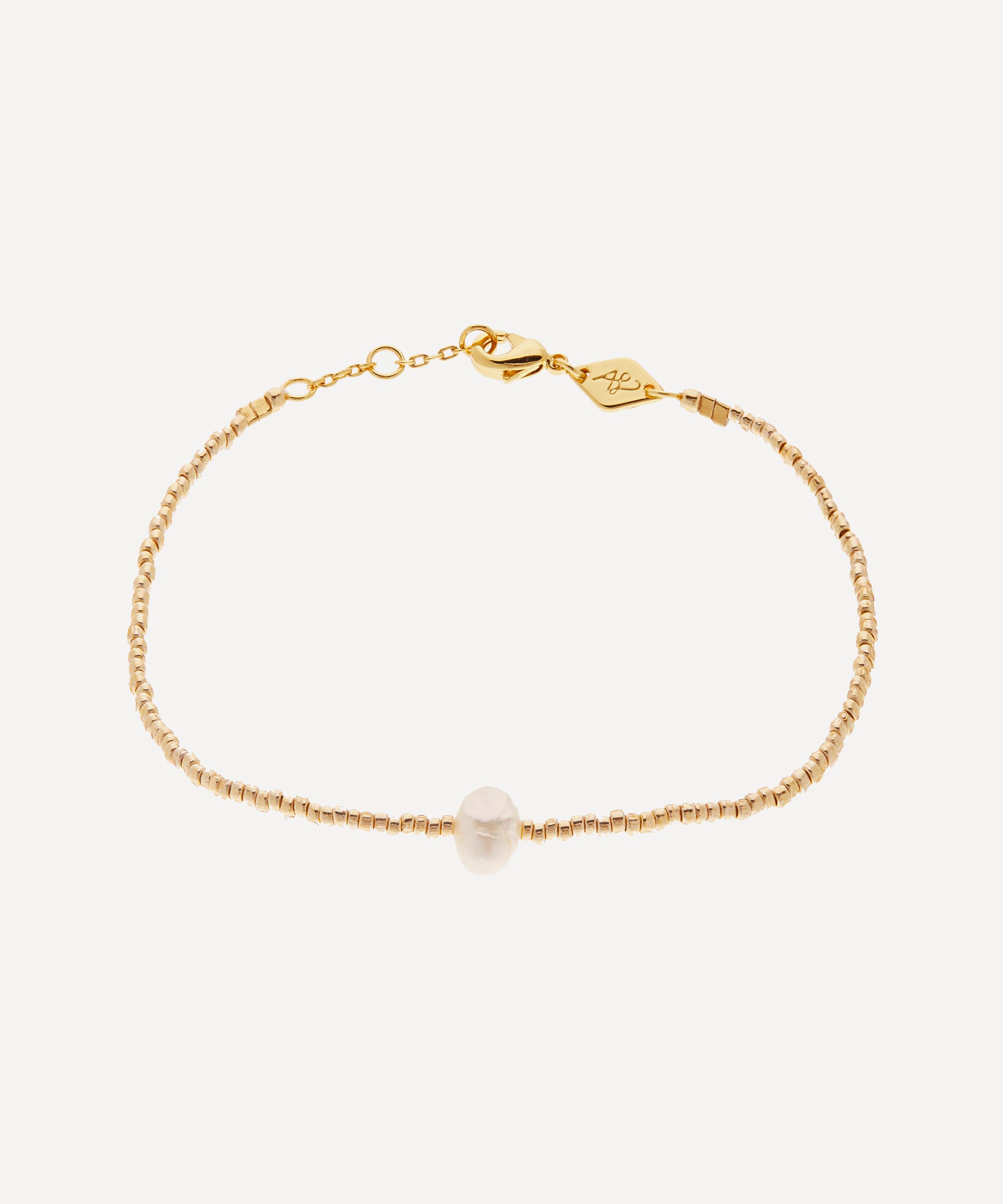 ANNI LU Gold-Plated Pearly Beaded Bracelet Luxury