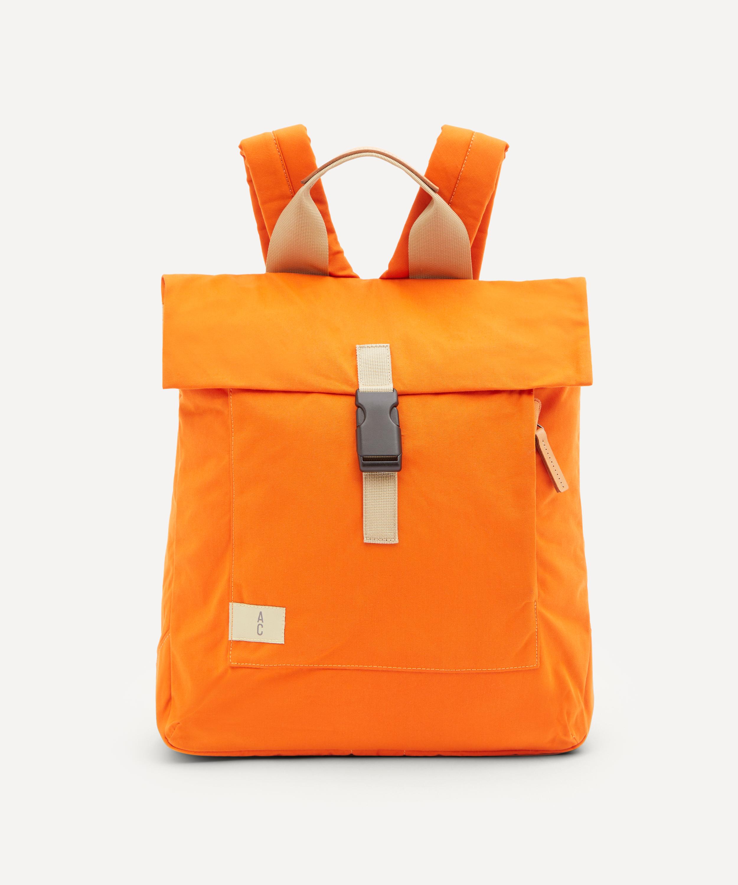 Ally Capellino Patrick Canvas Buckle Backpack In Orange