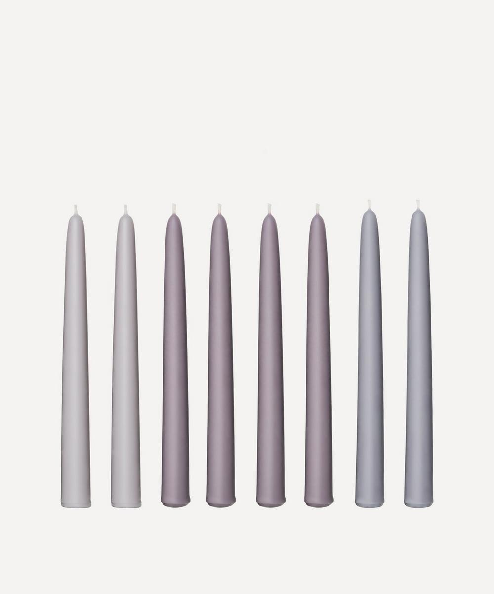 Fairholme Studio - Purple Hues Taper Candles Set of Eight