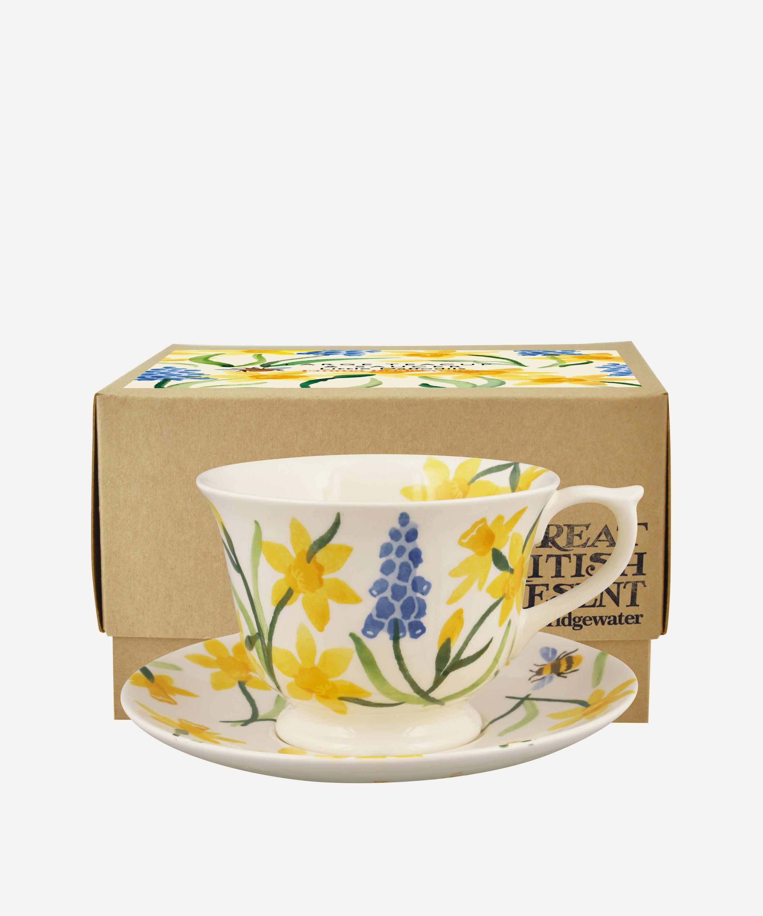 Emma Bridgewater Little Daffodils Large Teacup & Saucer Set In Assorted