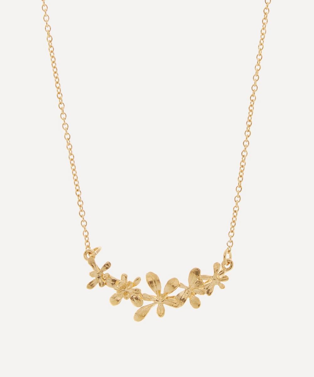 Alex Monroe Gold-plated Sprouting Rosette In-line Necklace