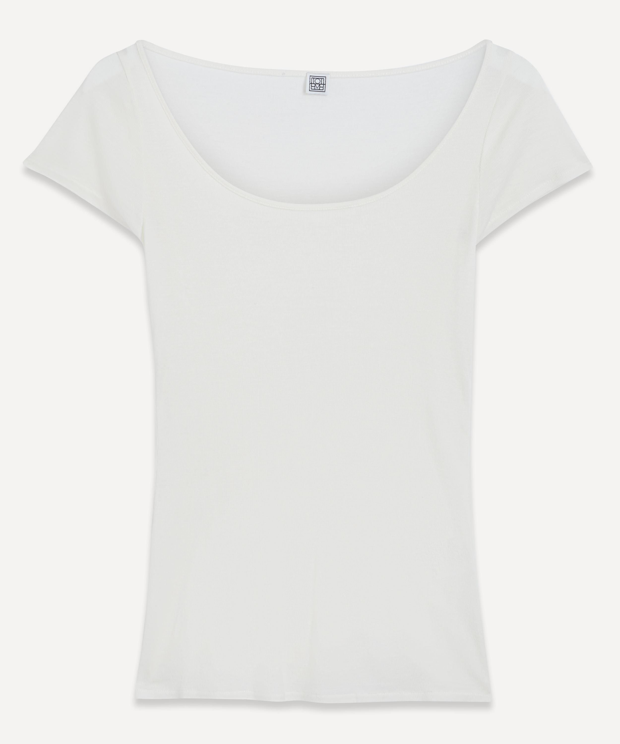 Totême Cap Sleeve Knit T-shirt - Size 10 In Dessert