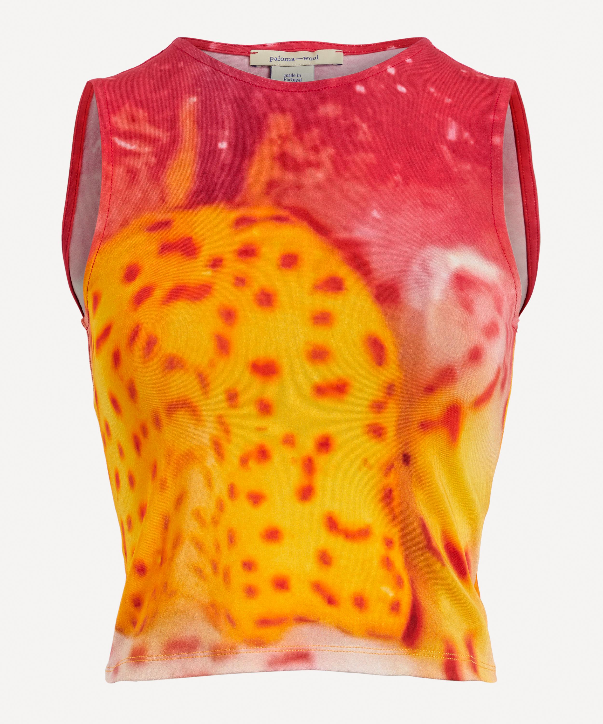 Paloma Wool Olivinchi Printed Top Light Fuchsia | ModeSens