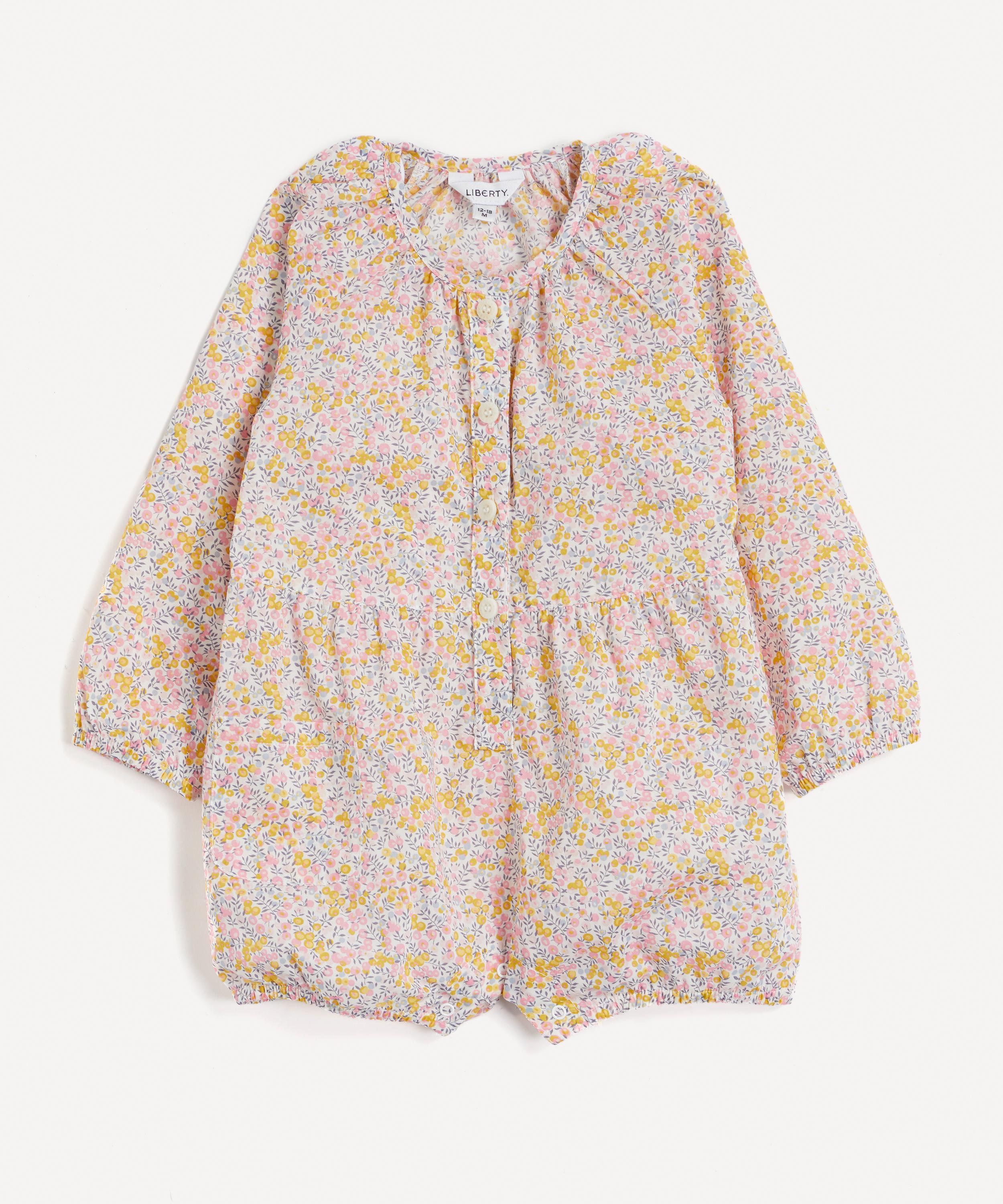 Liberty Wiltshire Bud Tana Lawn Cotton Button-up Romper 3-24 Months