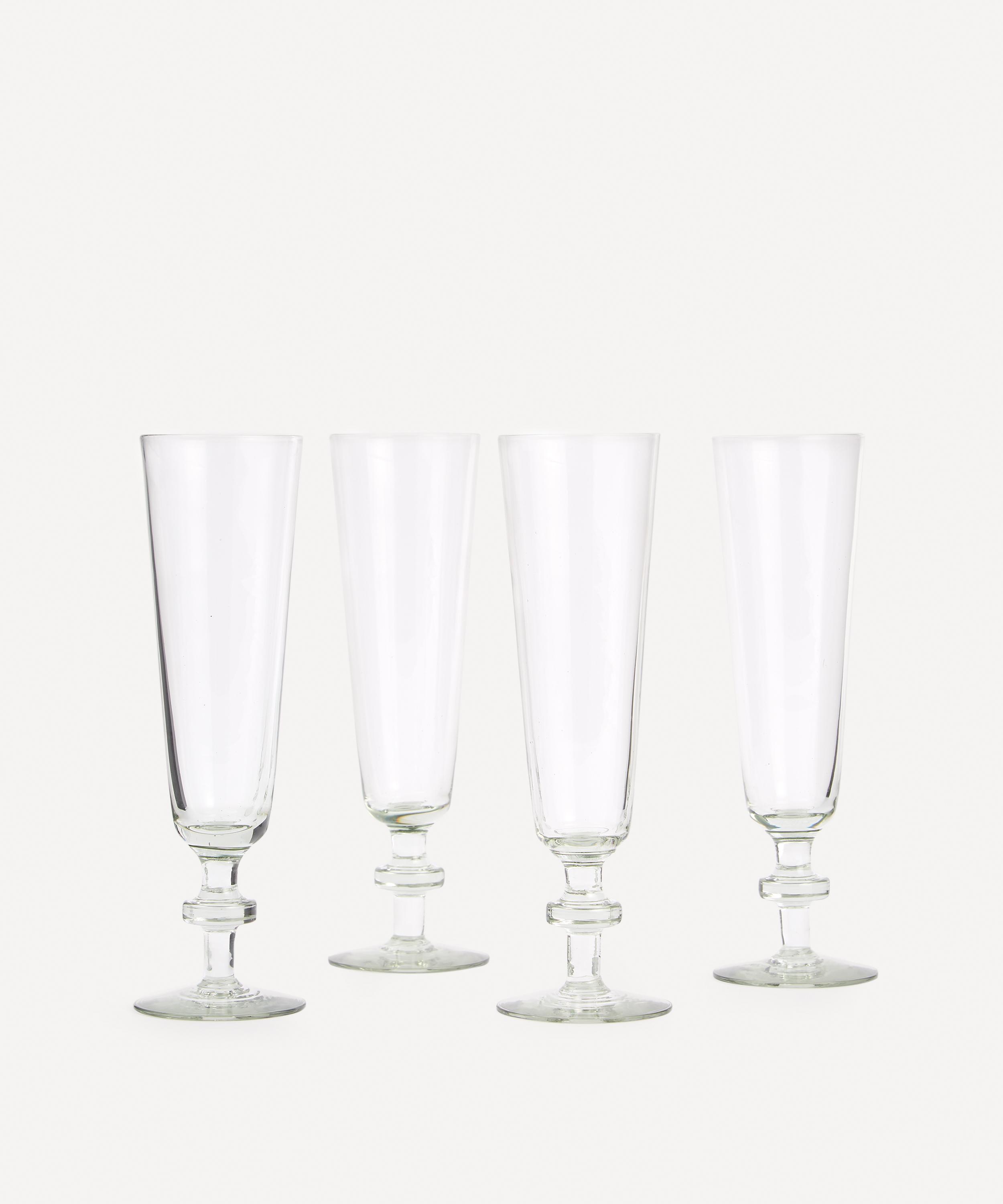 Soho Home Avenell Champagne Glasses Set Of Four In Clear