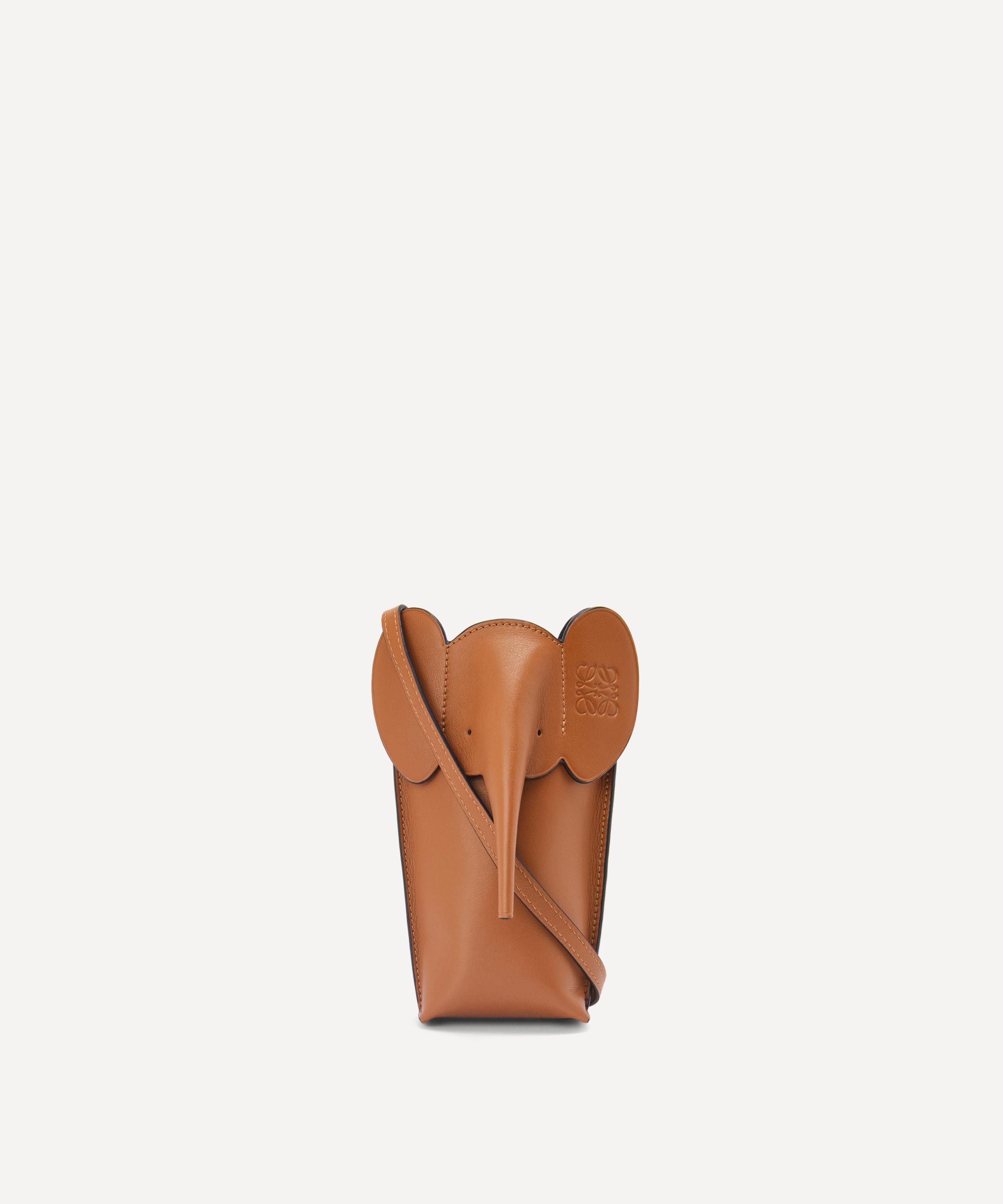 Shop Loewe Women's Elephant Pocket Leather Cross-body Pouch